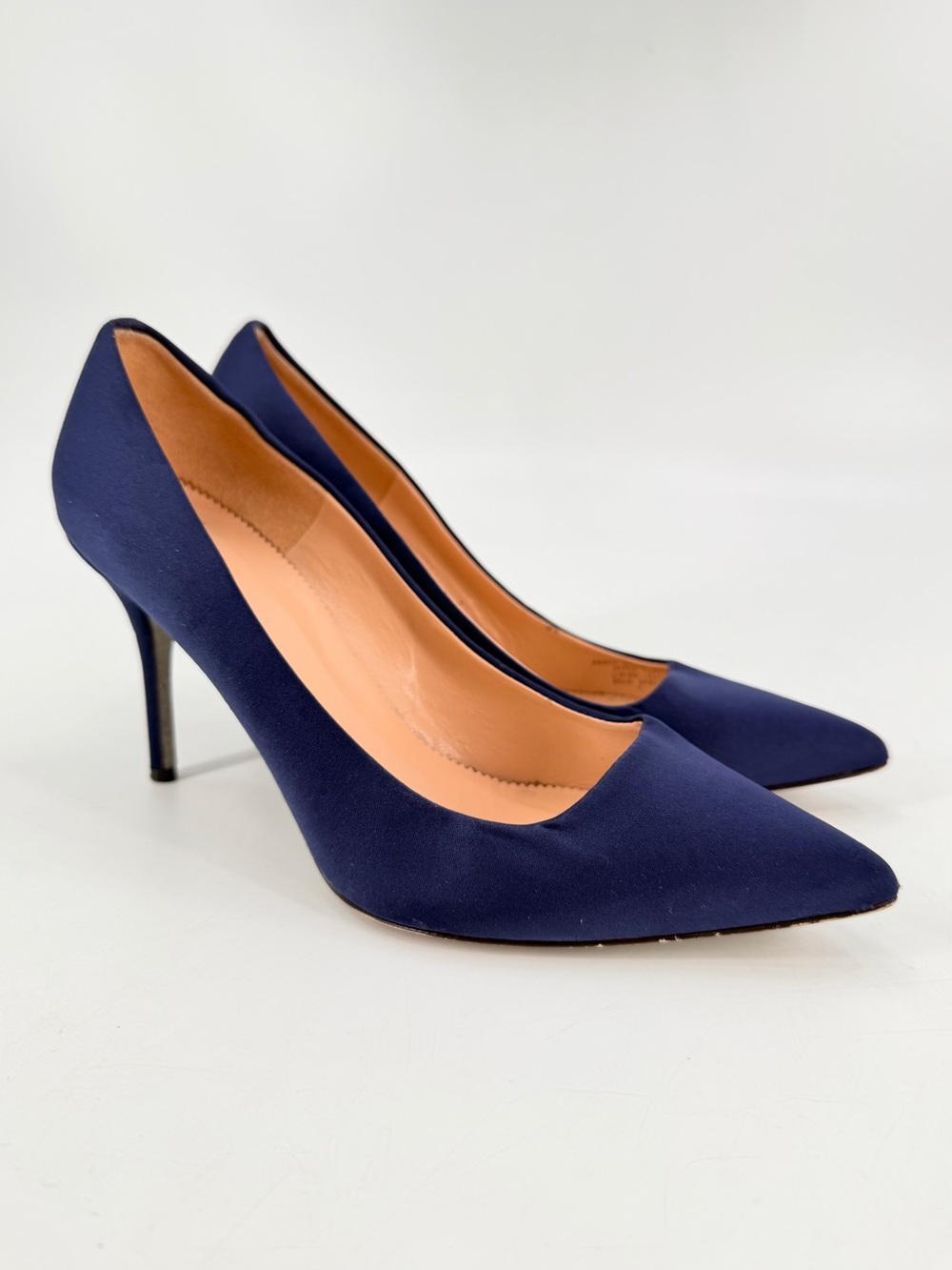 J. Crew Blue Satin Elsie Pumps Heels Glitter Soles 9